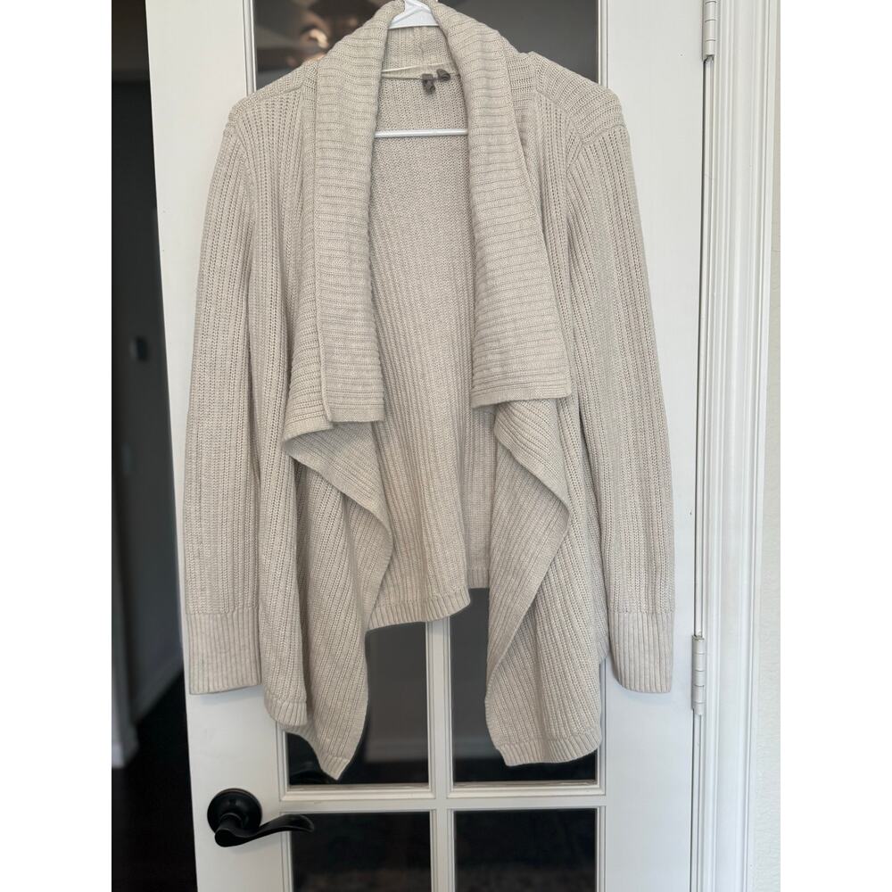 Caslon open front draped Cotton blend cardigan XL